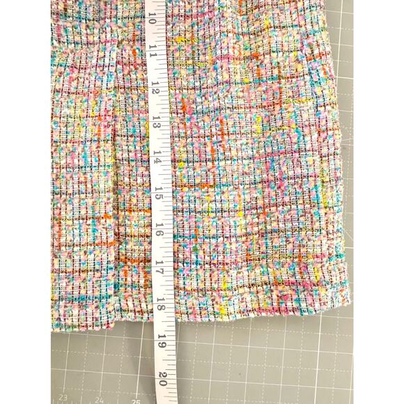 Vintage Newport News Sz 12 Pastel Tweed 2 Pc Suit Fringe Y2K Legally Blonde - Picture 5 of 16